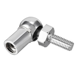 sourcing map Gas Spring End Fitting M6 Female Thread 6mm Round Handle Dia A3 Steel 2pcs