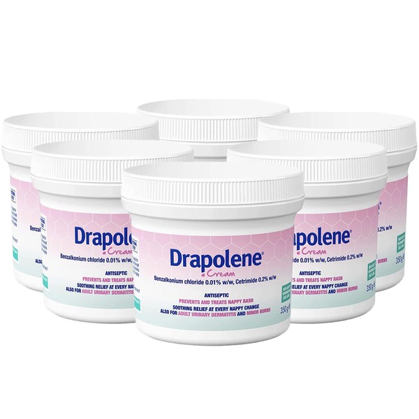 6 x Drapolene Cream 350g Tub | For Sore Skin
