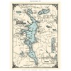 Lake Sunapee NH 1915 Map - House Sites - by