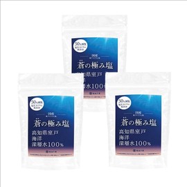国産 天然塩 自然塩 50%減塩 塩ぬき屋 蒼の極み塩 150g 室戸海洋深層水100% 塩化カリウム不使用 (150グラム (x 3))