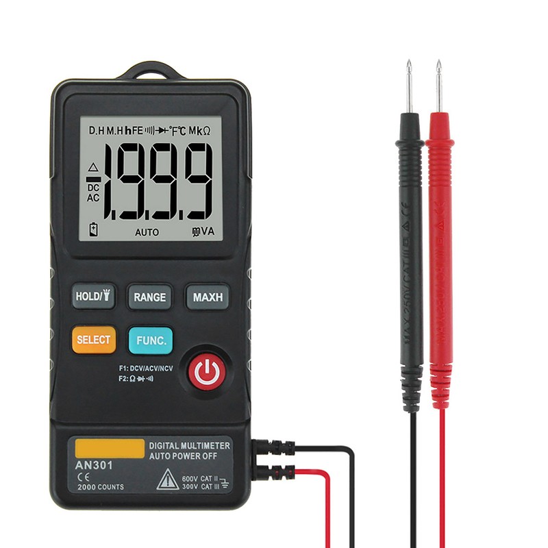 ANENG AN301 Digital Multimeter 1999 Counts Ture RMS AC /