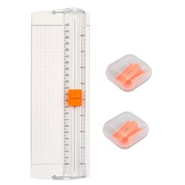 ZAMXHUG Paper Cutter - Cutting Machine Paper with Cutting Line Guide and Side Ruler, Portable Paper Cutter for Scrapbooking, Craft Paper, Cardboard, Label at Home and Office (A4)