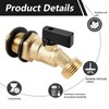 Funnytek Brass Water Container, 3/4" Threaded Leak-Proof Rain Barrel Faucets