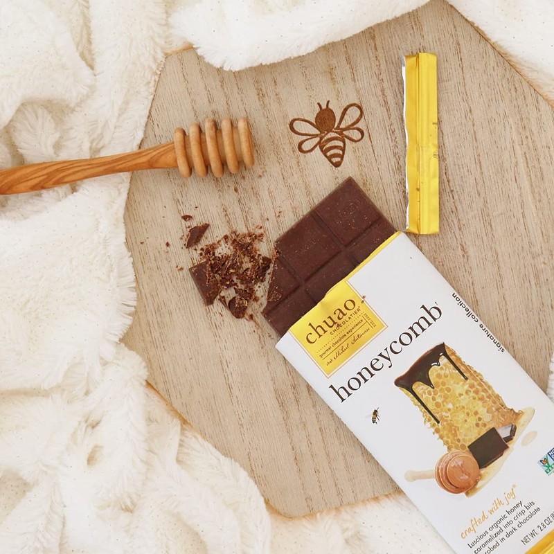 Chuao Chocolatier Honeycomb Dark Chocolate Bars | Gourmet Honey Artisan