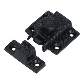 Set of 1 Iron Cabinet Latch, Latches for Cabinet Closet Kitchen Door Twist Knob Design, Handmade Black Powder Finish Latch, Antique Cabinet Latch