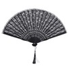 Abanico plegable de bambú para danza, abanico de mano estilo