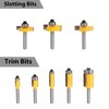 Ozmatip Router Bit Set ,Tungsten Carbide Router Bits Set 1/4