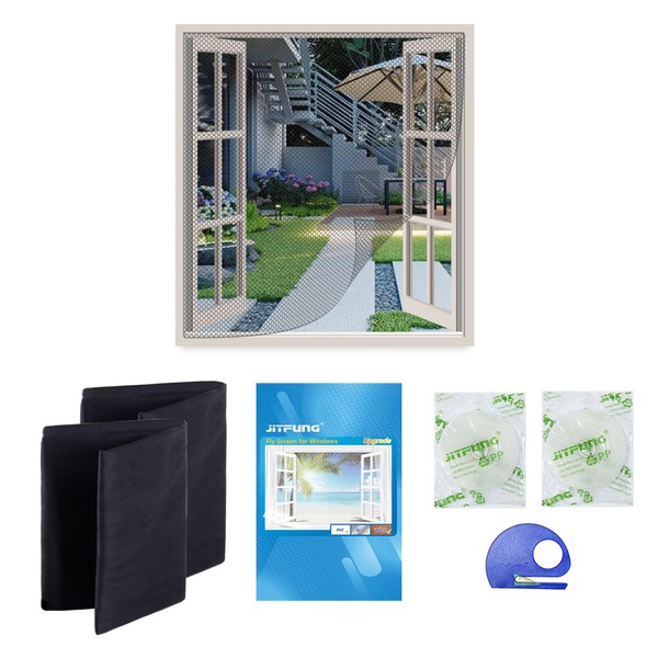 JIT-FUNG DIY Window Screen, 2 Pieces of Mesh Net in
