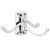 NKlaus Swivelling Triple Coat Hook - Solid Brass, Silver -