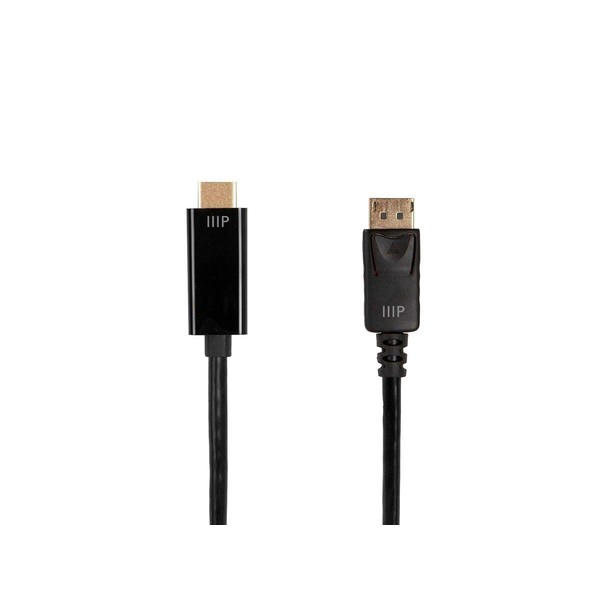Monoprice DisplayPort to HDTV Cable - 2 Meter (6.6ft) 4K@60Hz