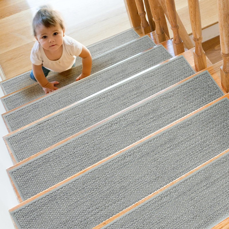 SMILOOL Stair Treads Non Slip for Wooden Steps Indoor 9"