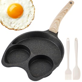 Tigdeer Egg Pan Aluminum Omelette Pan, 3-Cup Nonstick Frying Pan Skillet, Non toxic Ceramic Coating From Germany, Small Pancake Pan, Fried Egg Cooker Suitable For Stovetop & Induction Cookware
