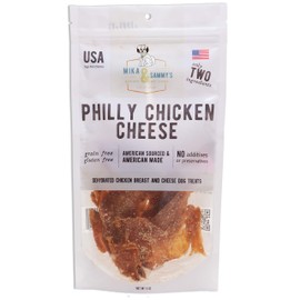 Mika & Sammy's Gourmet Limited Ingredient Chicken Jerky Dog Treats. No Additives, No Preservatives, Grain Free, Gluten Free Made in USA. (Philly Chicken Cheese, 5 oz)
