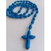 Nylon Rosary Knotted cord Blue