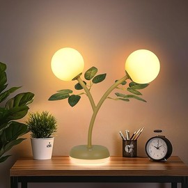 babadade Rechargeable Table Lamp for Bedroom: Night Lamps for Nightstands Decor - Modern Bedside Desk Lamps with USB Port for Living Room Office Desk - Warm White LED Moon Lights for Teen Girls