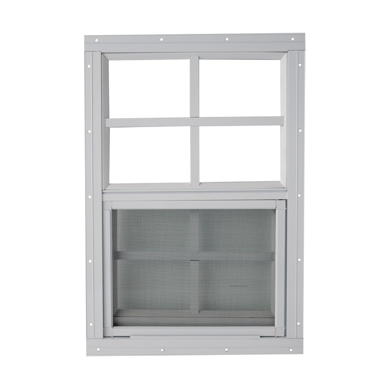 Shed Window 14x21 White - Vertical Slider with Tempered Glass
