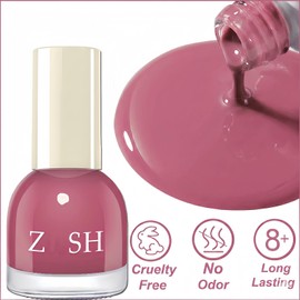 KAHSOSE Dusty Rose Pink Nail Polish Quick Dry 15ML, Glossy Cream Mauve Pink Nail Polish, No UV Lamp Needed, Smooth Opaque Nail Color for Everyday Manicure， Easy Nail Art At Home