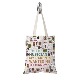 TSOTMO Musician Gift I'm The Musician My Parents Wanted Me To Marry Shopping Bag Gift for Music Lover (Musician My tote)