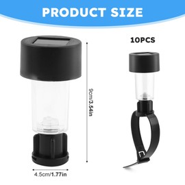 Trasylph 10PCS Solar Pool Lights for Framed Above Ground Pools, aterproof Swimming Pool Accessories Lights, Outdoor Yard Garden Pools Decoration Night Light(Color:Colorful)