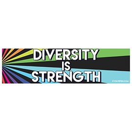 EvolveFISH Diversity is Strength Bumper Sticker - [11" x 3"]