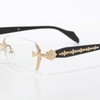 HOUSE OF WOO Rimless Sunglasses, Men's, Date Glasses, Hip Hop