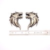 2pcs 3D Wolf Head Metal Emblem Car Motorcycles Side Fender