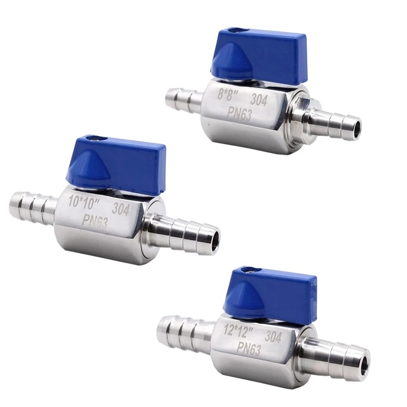 Barb Ball Valve 10mm Stainless Steel Pagoda Joint Quick Connect