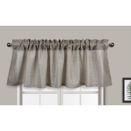 Aiking Home Pure 100% Faux Linen Window Valance - Size 56 inch x 16 inch, Wheat