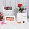 ROSPAKTEK 50pcs White 7x4.3x2 Inches Bakery Boxes for Cookies, Strawberries,