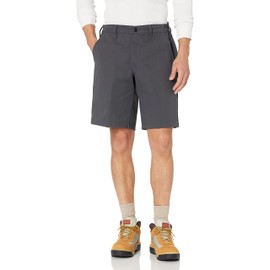 Red Kap Men's Plain Front Side Elastic Short, Charcoal, 40
