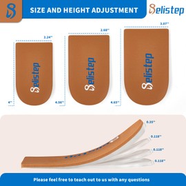 Relistep Heel Lift Cushion Relieves Heel Pain,Heel Cracking for Foot Length Differences,Heel Lifts,Plantar Fasciitis Pain 4 Layer Heel Pads for Women (Large)