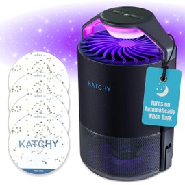 KATCHY Katchy Midnight - Indoor Insect Trap with Automatic Setting - Fan Powered with UV Light - Fruit Fly Traps for Indoors - for Fruit Flies, Gnats, Mosquitoes, Moths