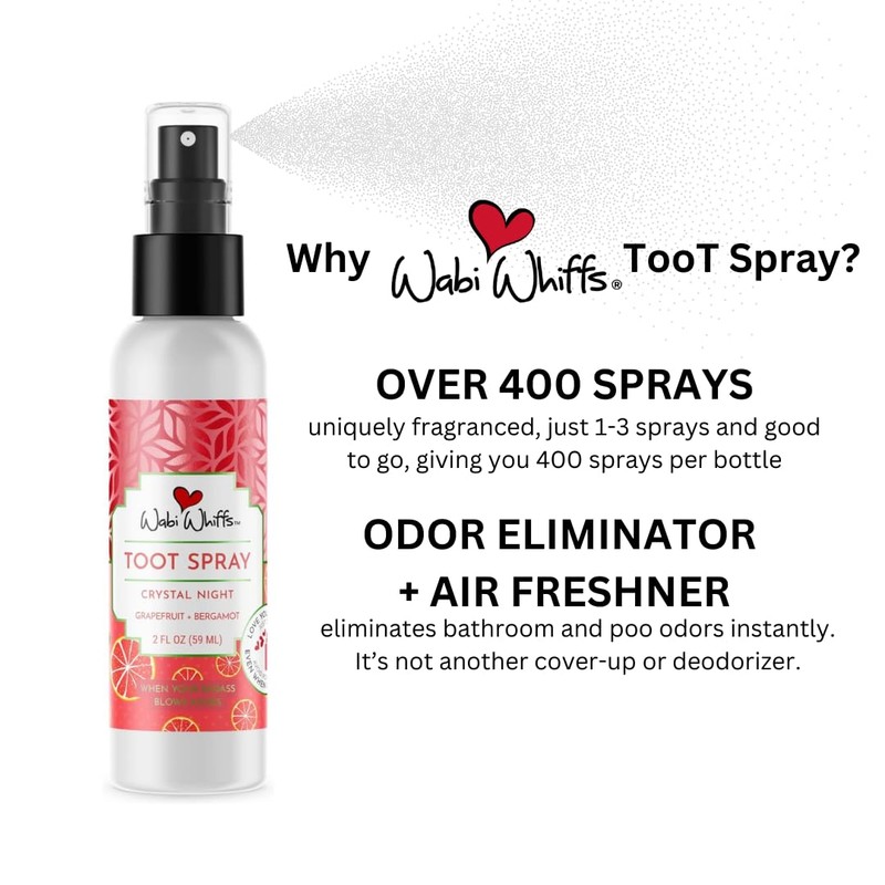 Wabi Whiffs Room and Bathroom Toot Sprays (Crystal Night)