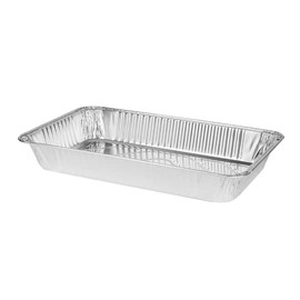 Aluminum Foil Pans Full/Half Size Disposable Trays With Lids for Steam Table, Food, Grills, Baking, BBQ (Half Size, 20pc)