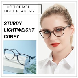 OCCI CHIARI 3.0 Reading Glasses Women Stylish Reader 150(1.0 1.25 1.5 1.75 2.0 2.25 2.5 2.75 3.0 3.5 4.0 5.0 6.0) Lighweight