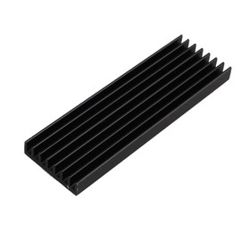 Futheda 4pcs Black Aluminum Heat Sink for M.2 Solid State Hard Drive SSD RAM PC Heat Sink Without Thermal Tape 70x22x6mm