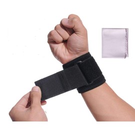Dreampassing ha223 Wrist Support, Set of 2, One Size Fits Most, Left and Right Set, Wrist Pain, Wrist Protection, Tendonitis, Unisex, Black