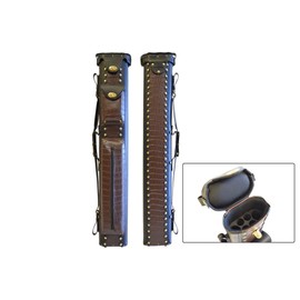 2x2/2x4 Hard Premium Pool Cue Case 2B2S/2B4S Billiard Stick Carrying Cue Case Spring Loaded, (Several Colors (2x4-Brown)