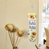 Tiardey 2 Pack Wall Mounted Plastic Bags Sunflower with Tassels