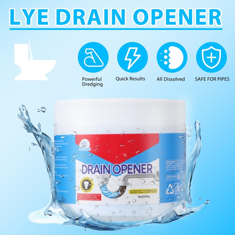 Crystal Lye Drain Opener,Crystal Lye Drain Cleaner,Pipeline Dredging Agent,Drains Clog