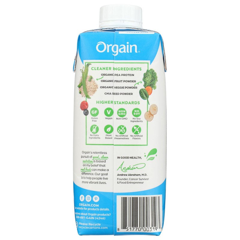 ORGAIN SHAKE SNGLE SMTH CHOC VEG 11OZ