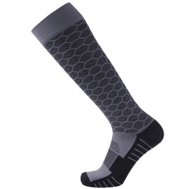 SuMade Waterproof Knee High Socks for Men,hiking gear for men Neoprene Sock Outdoor Gear Sports Running Cushioned Wicking Cycling Hiking Backpacking Sock 1 Pair (Gray, Large)