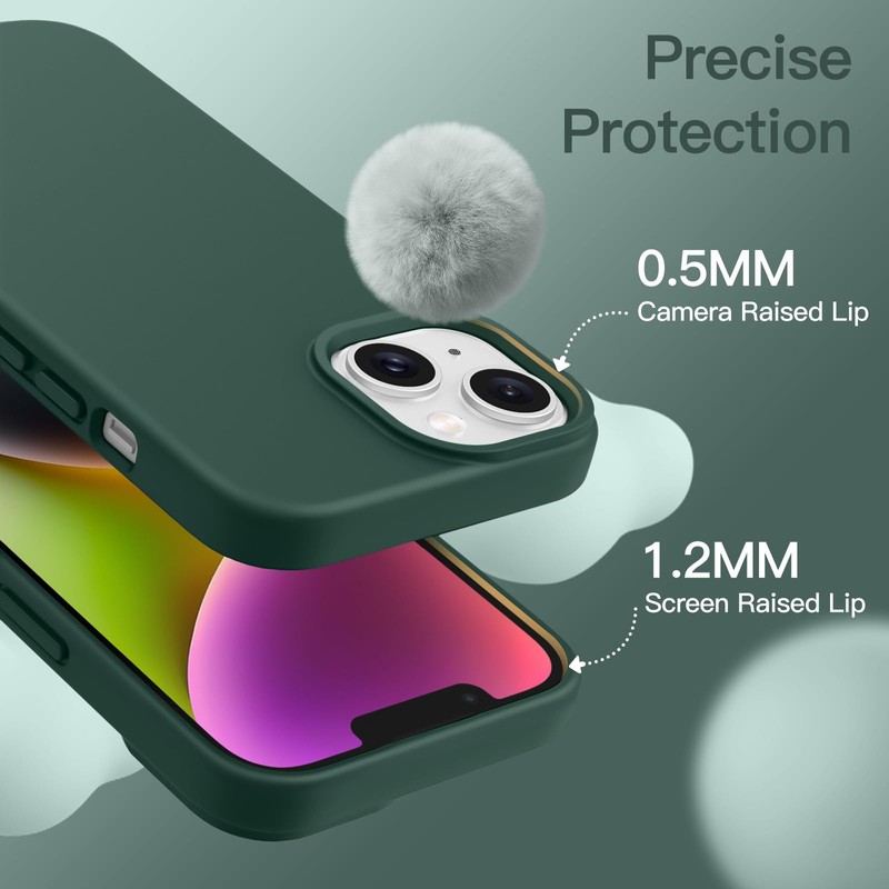 JETech Silicone Case for iPhone 14 6.1-Inch, Silky-Soft Touch Full-Body