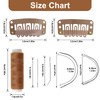 MUIIGOOD 25Pcs 32mm Hairpieces Snap Clips U Shape Wig Clips