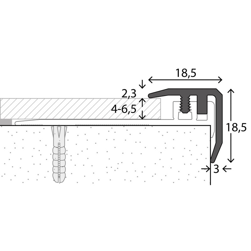 Carl Prinz DESIGN-STEP Clip Profile No. 330 18.5 x 18.5