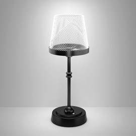 Cordless Table Lamp, Rechargeable LED Desk Lamp, 6000mAh Battery Operated Lamp, 3 Color Stepless Dimming, Portable Touch Lamp, Bedside Table Lamp for Living Room Bedroom Restaurant Night Light, Black