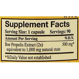 YS Organic Bee Farms Propolis 1000mg Pack of 2 Dietary Supplement 180 Capsules