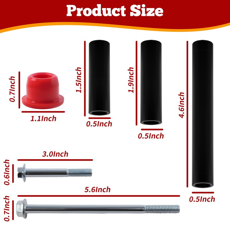 Club Car Precedent Bushing Kit with Screws, Golf Cart Front