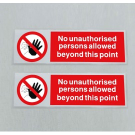 No Trespassing Pack of 2 Stickers Waterproof Outdoor Vinyl Sticker 150 x 45 mm