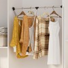 Tcatec Pull Down Closet Rod 23.62-32.67 Inch Adjustable Pull Down